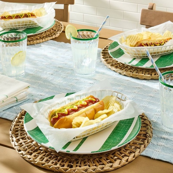 Set of 2 | Wire BBQ Serving Basket Sour Cream - Hearth & Hand™ with Magnolia - Picture 3 of 4